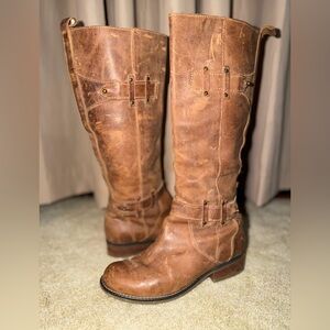 Corral Boots Brown Tan Leather Riding Boots Western
